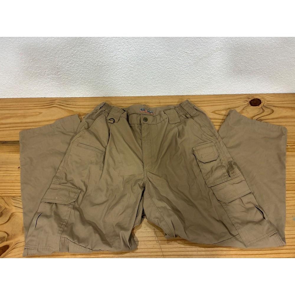 5.11 Tactical Mens Cargo Pants Khaki Tan Work Wear Trousers 36x30